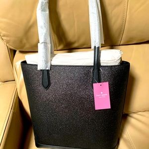 Kate Spade Black Tote with black sparkle finish!
